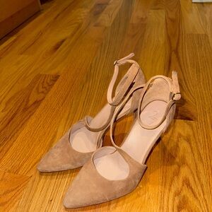 Naturalizer Tan Stiletto Heels with Ankle Strap